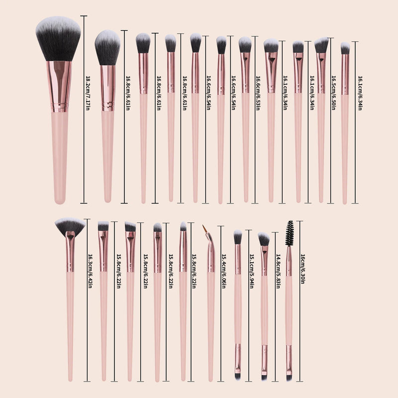 Maange 20pcs Makeup Brushes Set Cosmetic Foundation Powder Blush Eye Shadow Lip Make Up Brush Blending Tools For Women Beginner