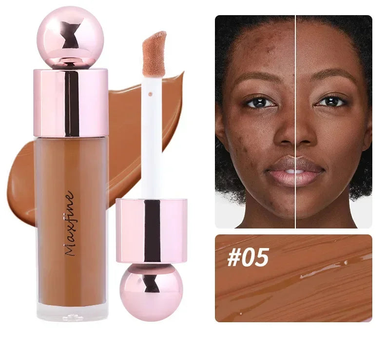 Heallor Matte Face Concealer Foundation Professional Long-lasting Coverage Concealing Liquid Foundation Cream for Face Makeup Co