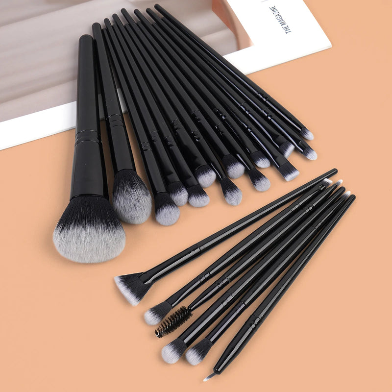 Maange 20pcs Makeup Brushes Set Cosmetic Foundation Powder Blush Eye Shadow Lip Make Up Brush Blending Tools For Women Beginner