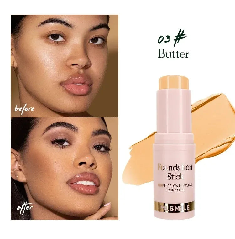 Heallor 6Color Foundation Stick Medium Coverage Sculpt Face Outline Acne Spot Dark Circle Moisturize Brightening BB Cream Concea