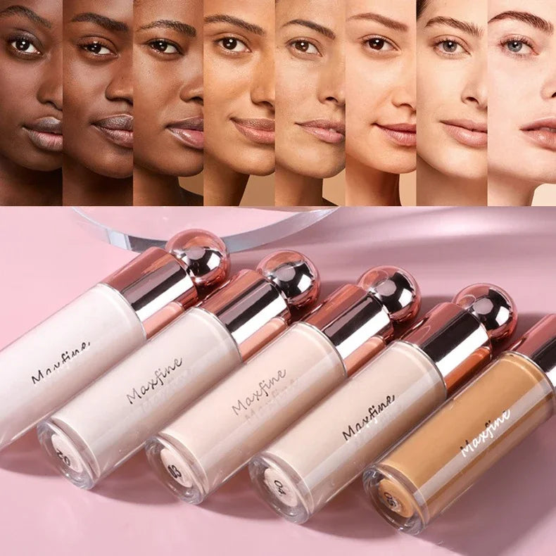 Heallor Matte Face Concealer Foundation Professional Long-lasting Coverage Concealing Liquid Foundation Cream for Face Makeup Co