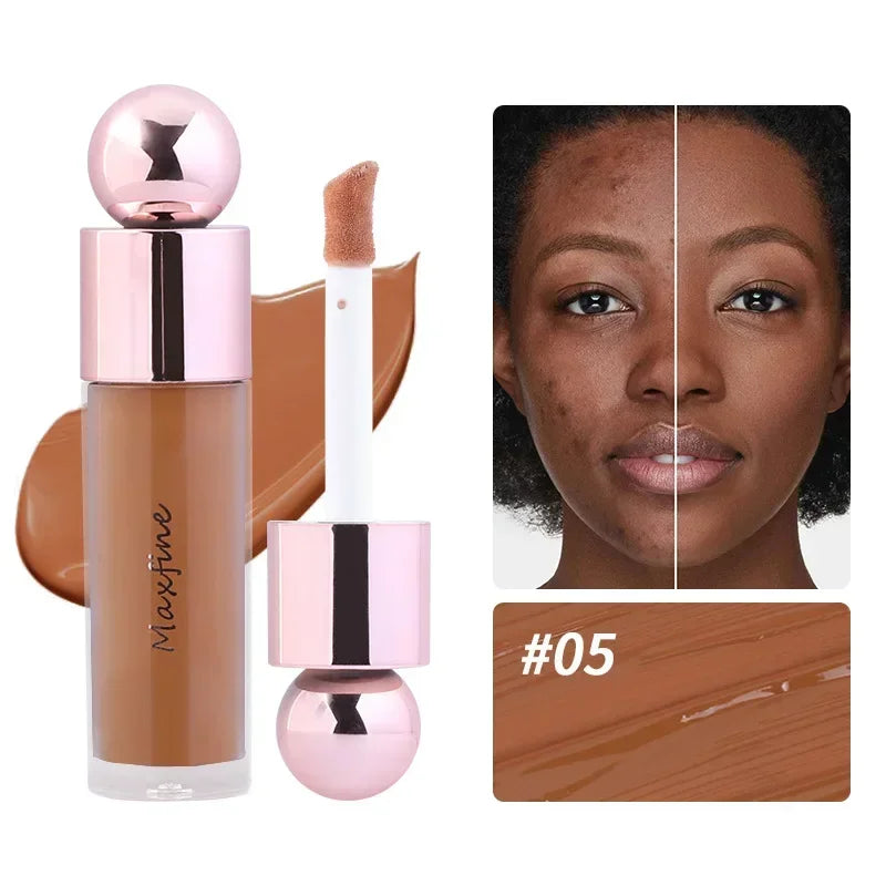 Heallor Matte Face Concealer Foundation Professional Long-lasting Coverage Concealing Liquid Foundation Cream for Face Makeup Co