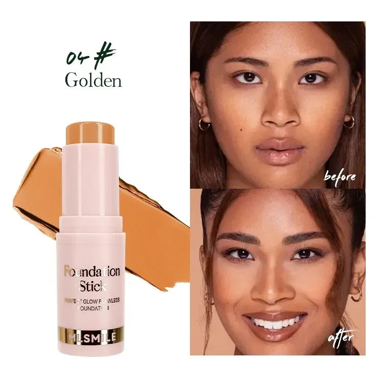 Heallor 6Color Foundation Stick Medium Coverage Sculpt Face Outline Acne Spot Dark Circle Moisturize Brightening BB Cream Concea